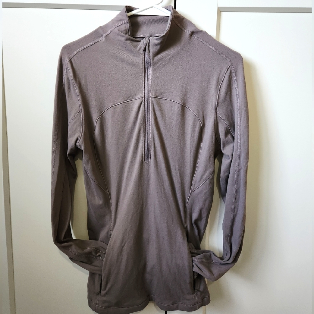 Lululemon lunar rock nulu running top half zip 8